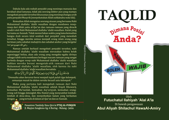 Taqlid, Di Mana Posisi Anda?